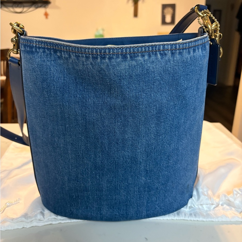 Coach Denim and Leather Shoulder Bag and denim wallet bundle - Picture 5 of 7